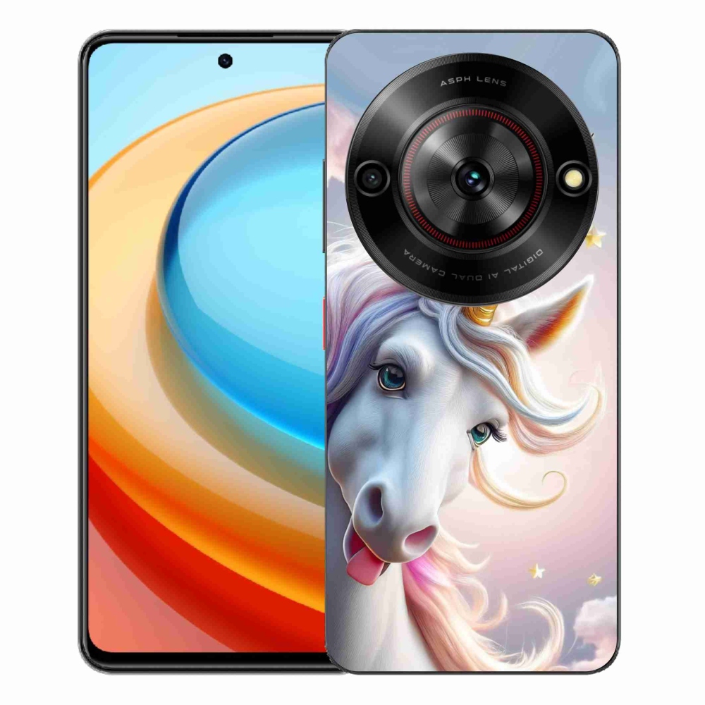 Gélový kryt mmCase na ZTE Blade A75 - veselý jednorožec