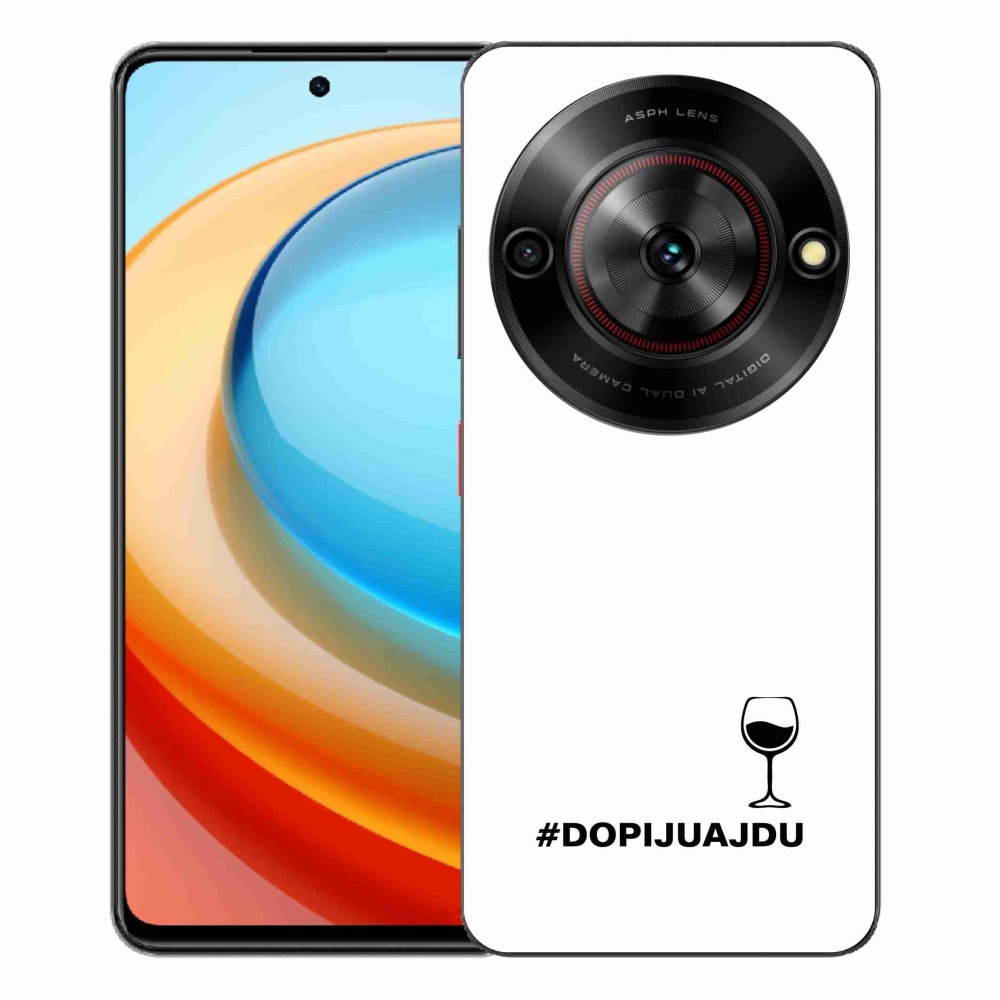 Gélový kryt mmCase na ZTE Blade A75 - vínny motív biele pozadie