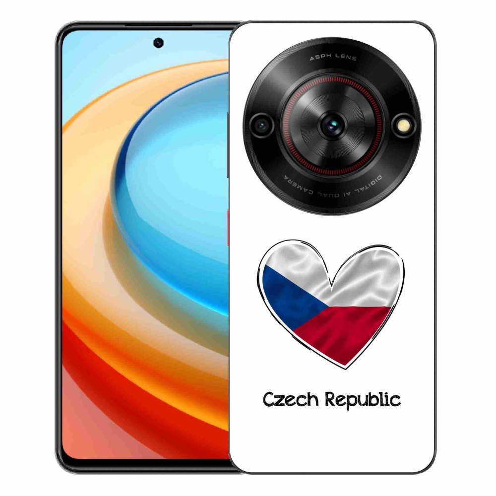 Gélový kryt mmCase na ZTE Blade A75 - vlajka srdca biele pozadie