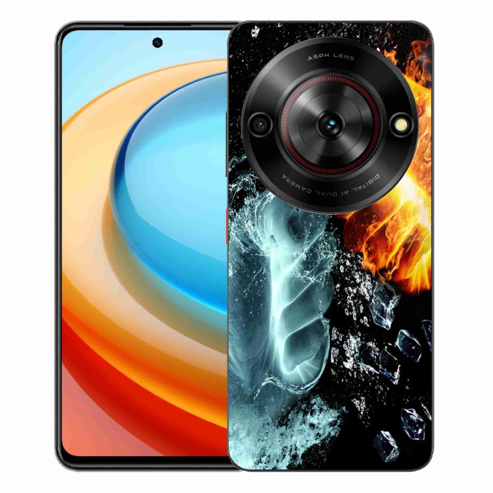 Gélový kryt mmCase na ZTE Blade A75 - voda a oheň