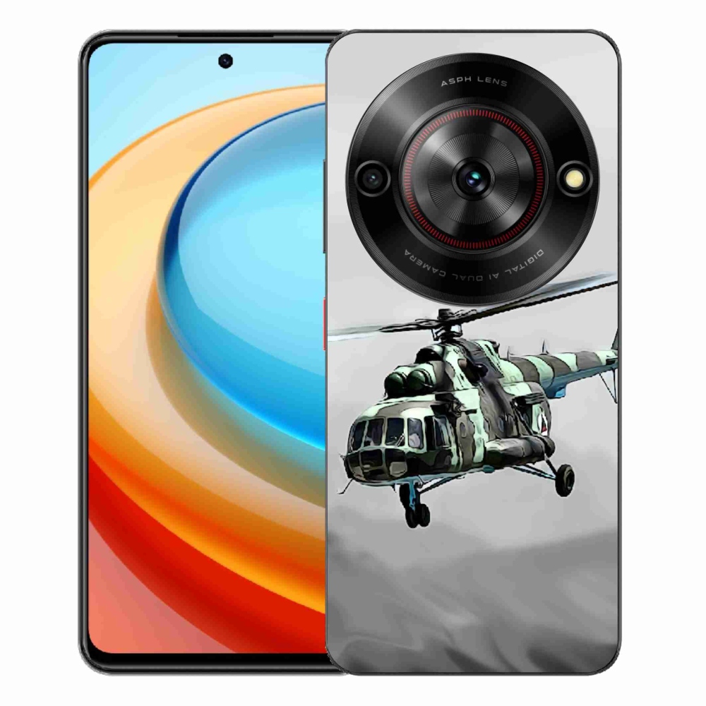 Gélový kryt mmCase na ZTE Blade A75 - vojenský vrtuľník