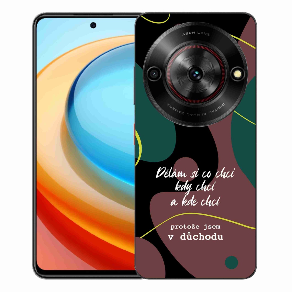 Gélový kryt mmCase na ZTE Blade A75 - vtipný text 10 čierne pozadie