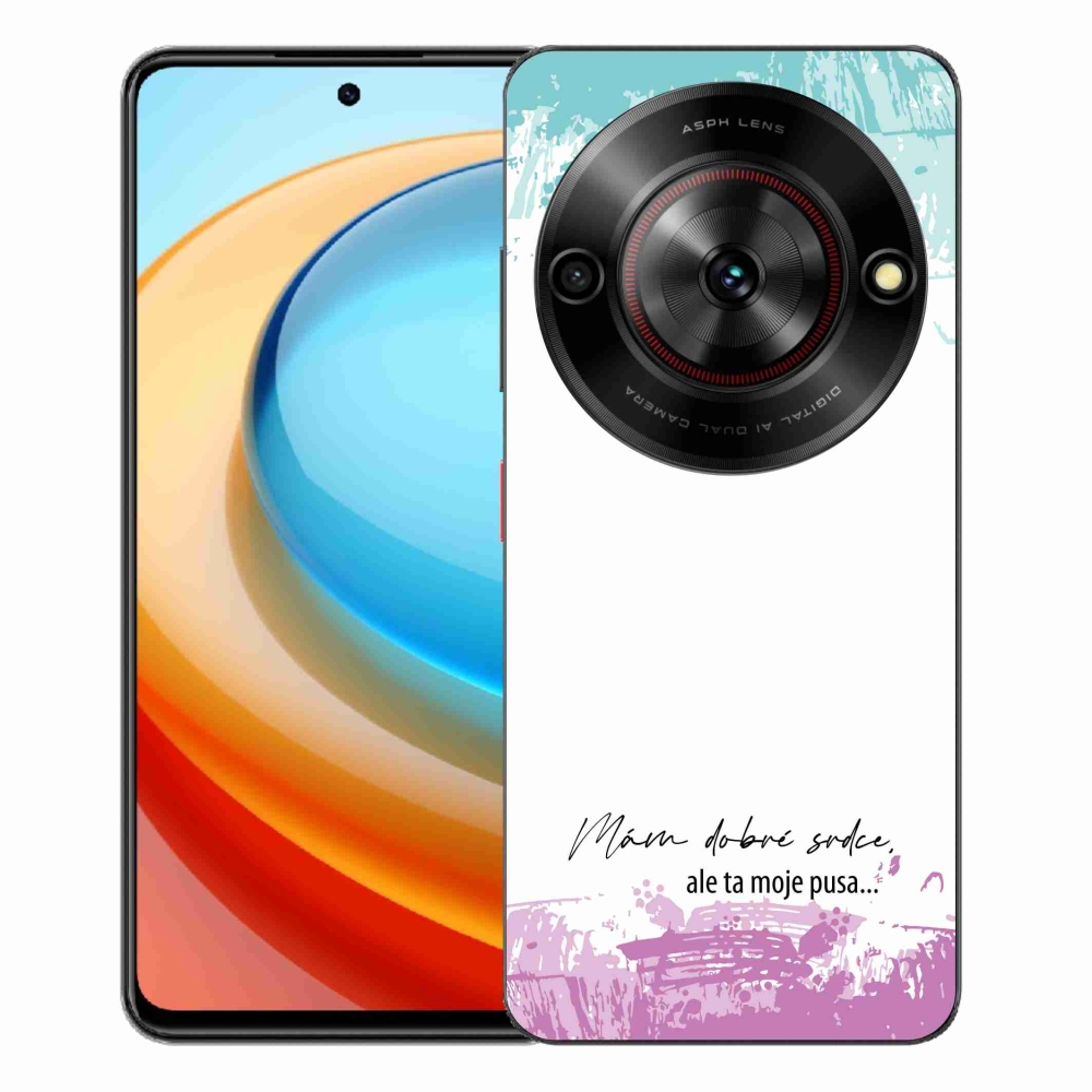 Gélový kryt mmCase na ZTE Blade A75 - vtipný text 3 biele pozadie