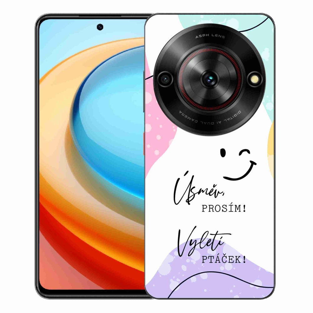 Gélový kryt mmCase na ZTE Blade A75 - vtipný text 4 biele pozadie