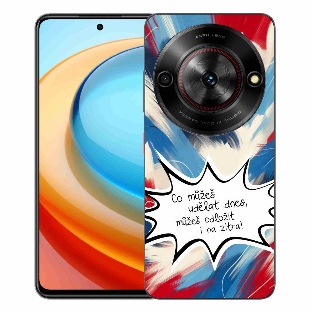 Gélový kryt mmCase na ZTE Blade A75 - vtipný text 9 biele pozadie