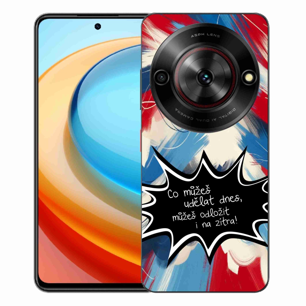 Gélový kryt mmCase na ZTE Blade A75 - vtipný text 9 čierne pozadie