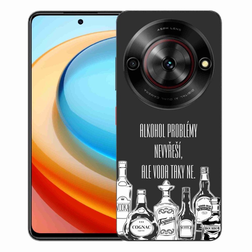 Gélový kryt mmCase na ZTE Blade A75 - vtipný text čierne pozadie