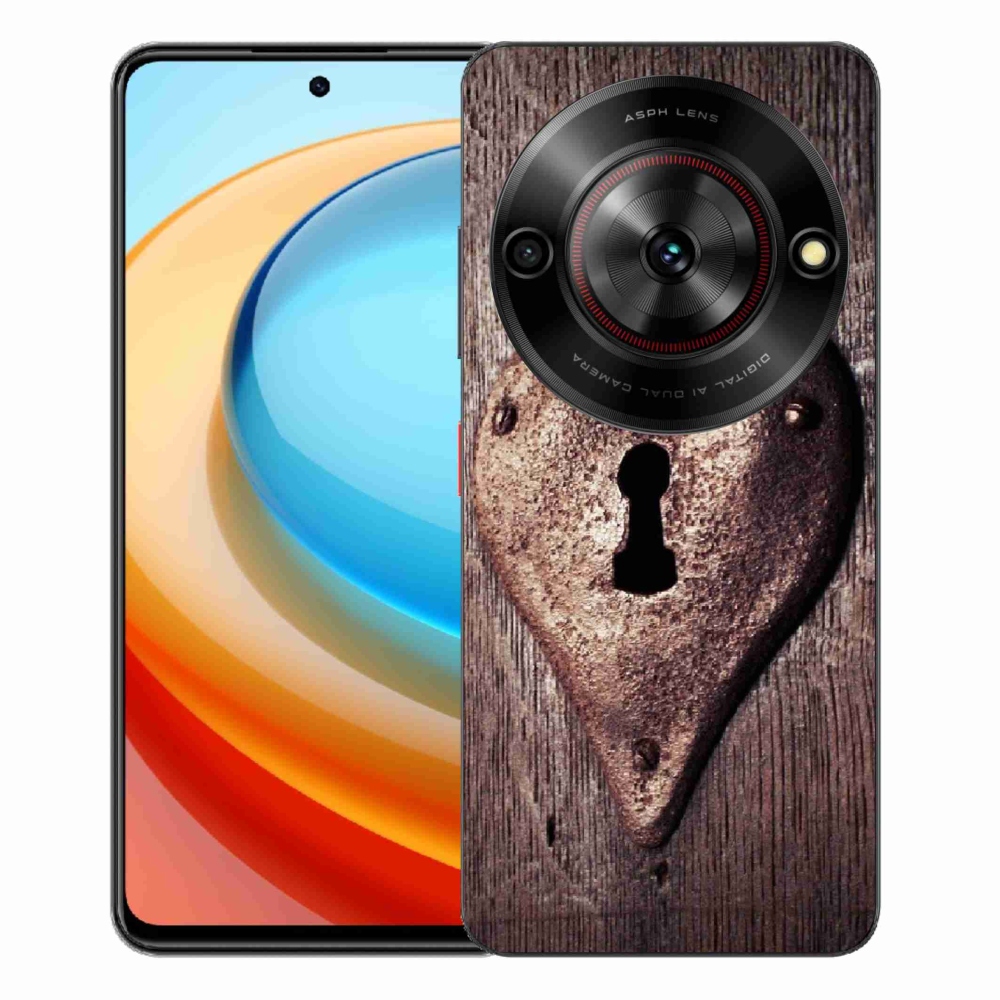 Gélový kryt mmCase na ZTE Blade A75 - zámok v tvare srdca