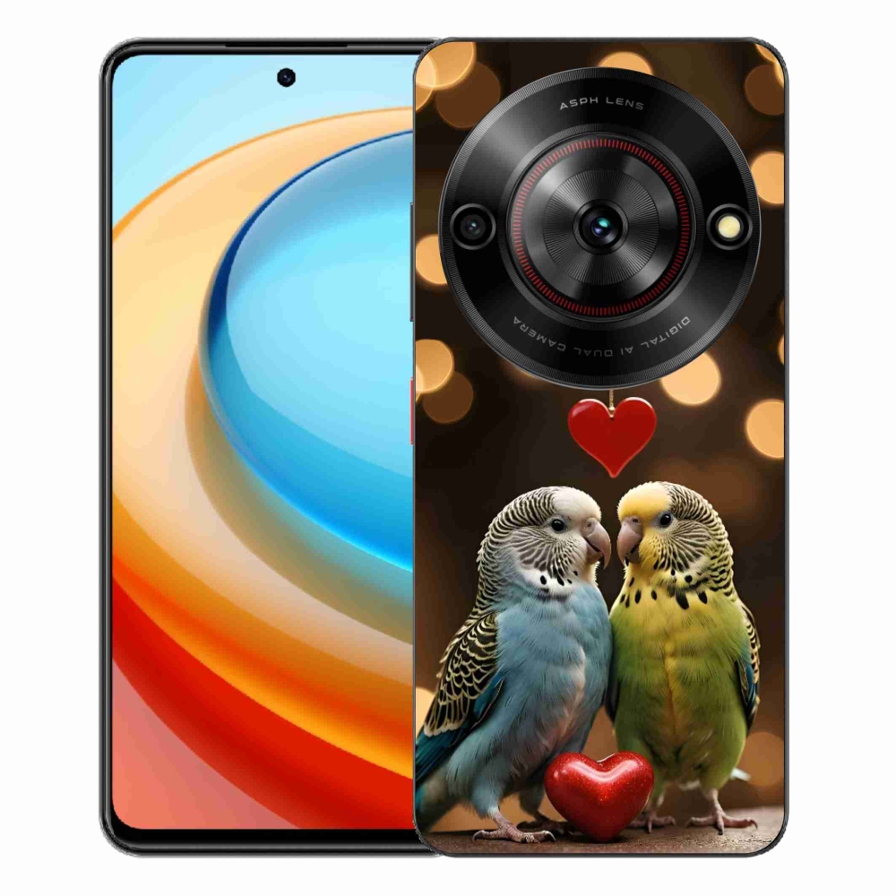 Gélový kryt mmCase na ZTE Blade A75 - zamilovaní papagáje