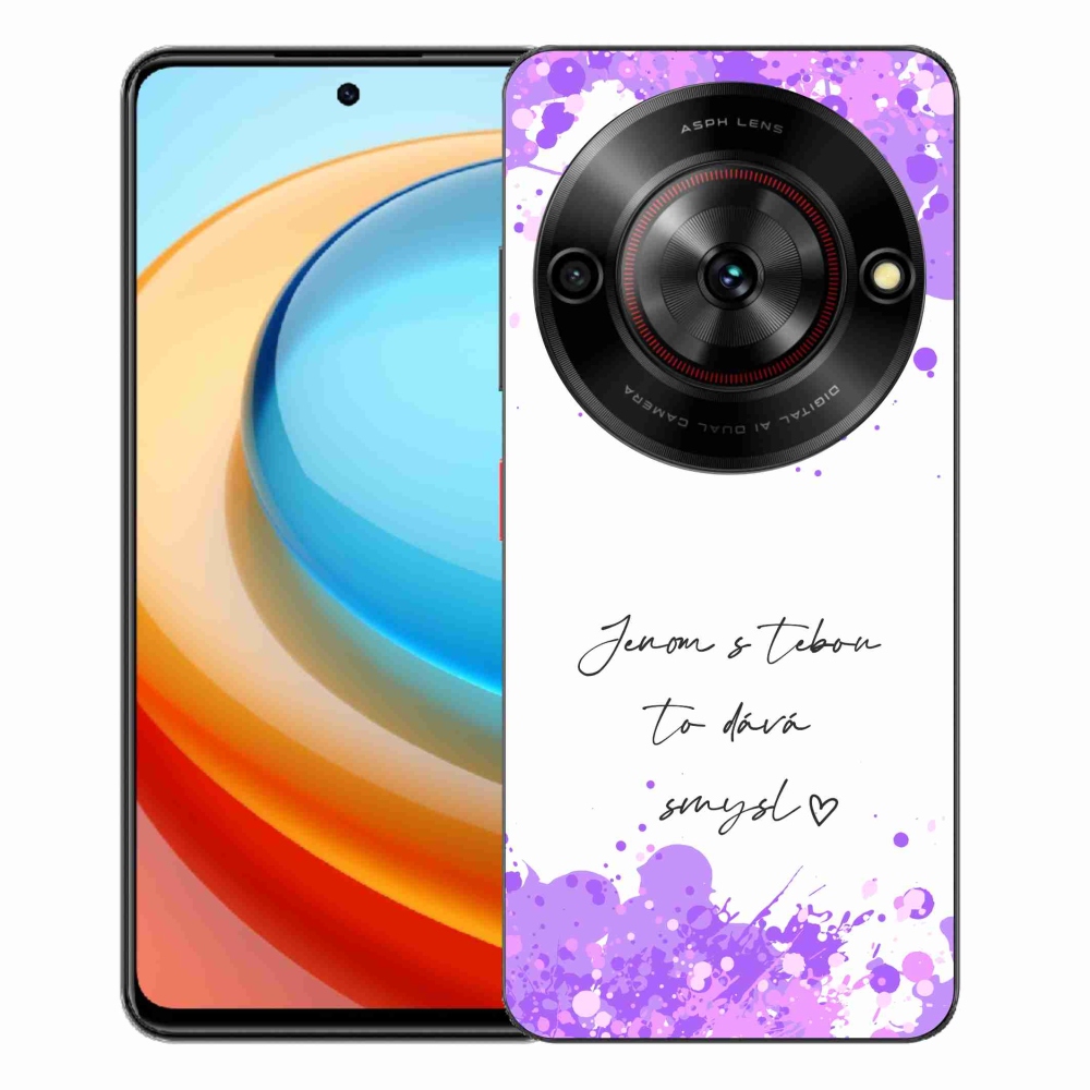 Gélový kryt mmCase na ZTE Blade A75 - zamilovaný text biele pozadie