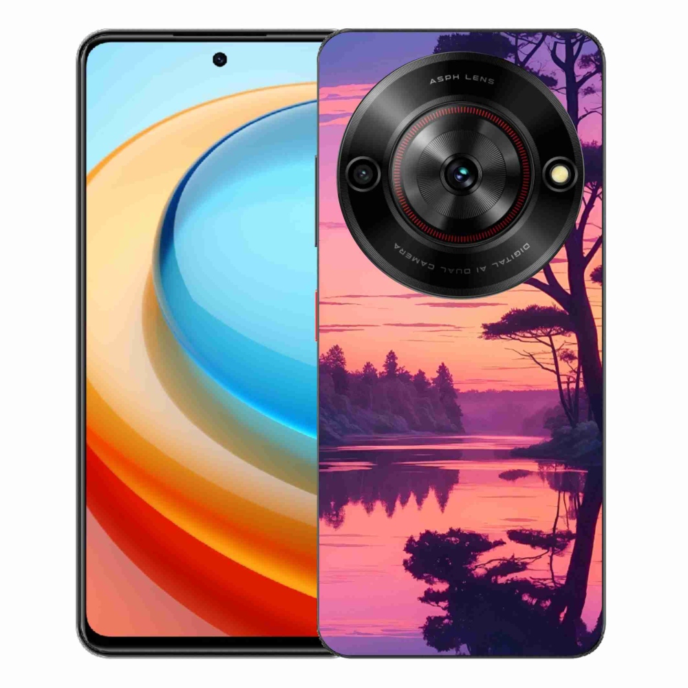 Gélový kryt mmCase na ZTE Blade A75 - západ slnka nad jazerom