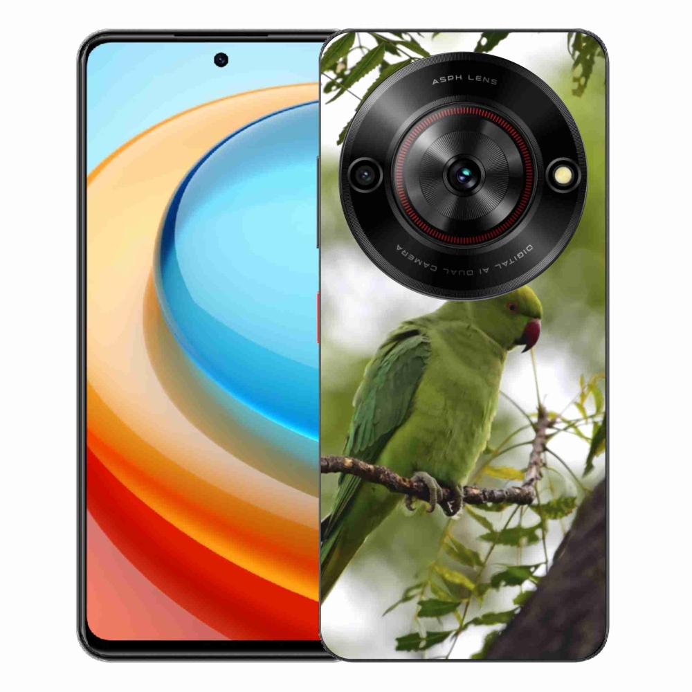 Gélový kryt mmCase na ZTE Blade A75 - zelený papagáj