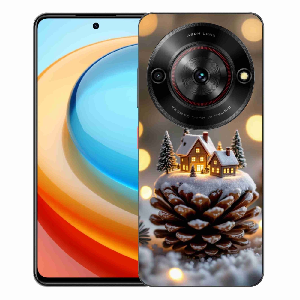 Gélový kryt mmCase na ZTE Blade A75 - zimná dedinka
