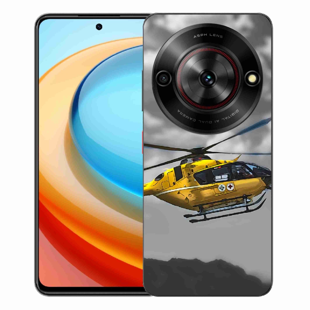 Gélový kryt mmCase na ZTE Blade A75 - žltá helikoptéra