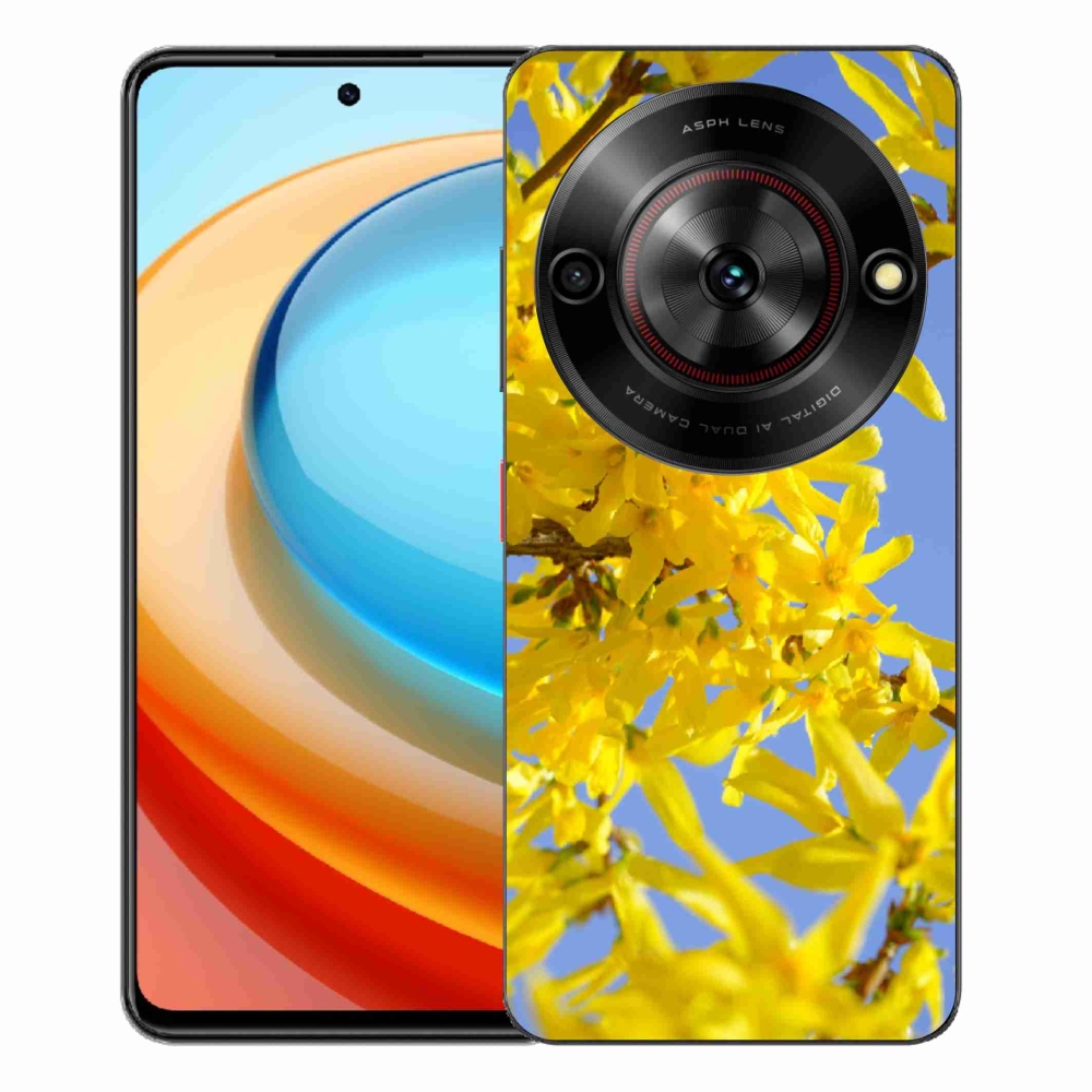Gélový kryt mmCase na ZTE Blade A75 - žlté kvety