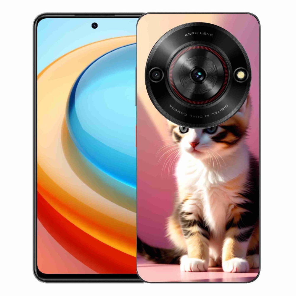 Gélový kryt mmCase na ZTE Blade A75 - zvedavé mačiatko 2