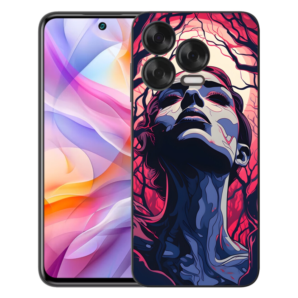 Gélový kryt mmCase na ZTE Blade V70 Vita - abstraktná tvár