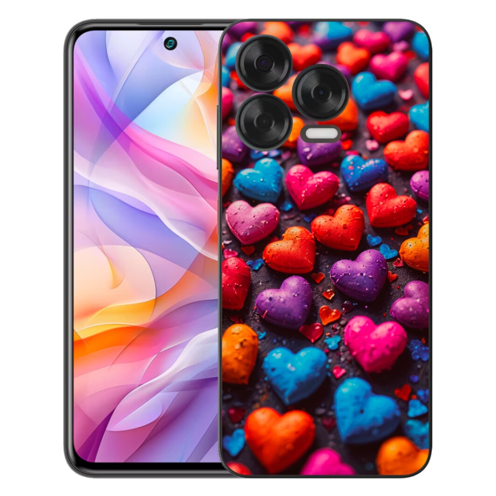 Gélový kryt mmCase na ZTE Blade V70 Vita - farebné srdcia