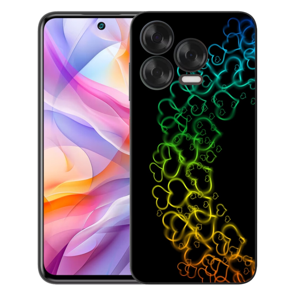 Gélový kryt mmCase na ZTE Blade V70 Vita - farebné srdiečka