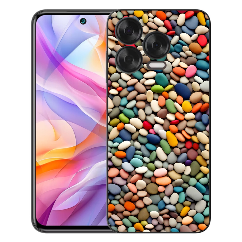 Gélový kryt mmCase na ZTE Blade V70 Vita - farebné kamienky 2