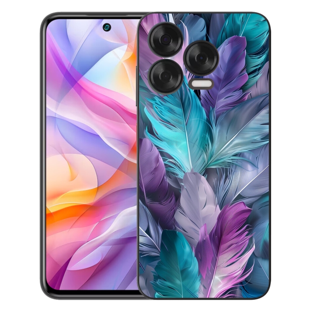 Gélový kryt mmCase na ZTE Blade V70 Vita - farebné perie 2