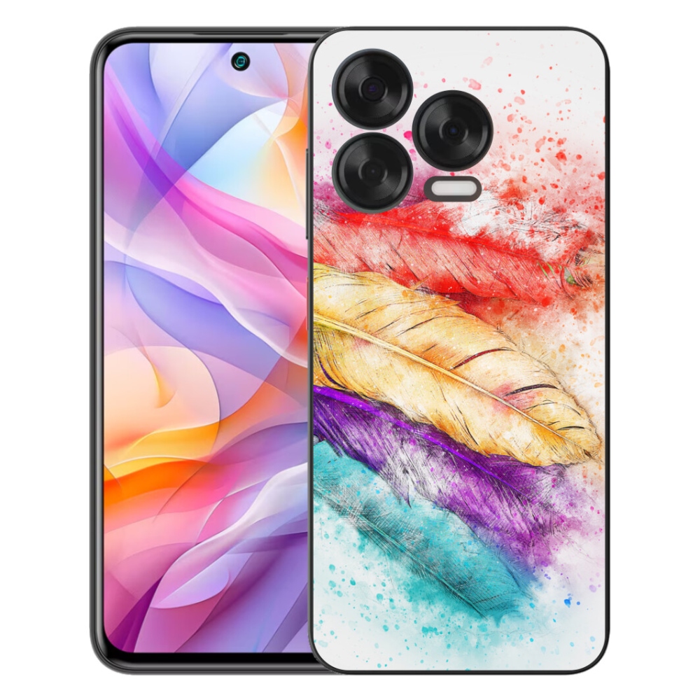 Gélový kryt mmCase na ZTE Blade V70 Vita - farebné perie