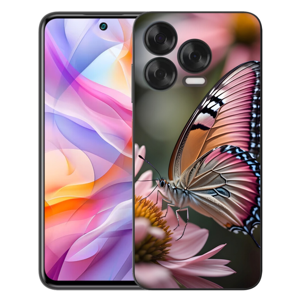 Gélový kryt mmCase na ZTE Blade V70 Vita - farebný motýľ