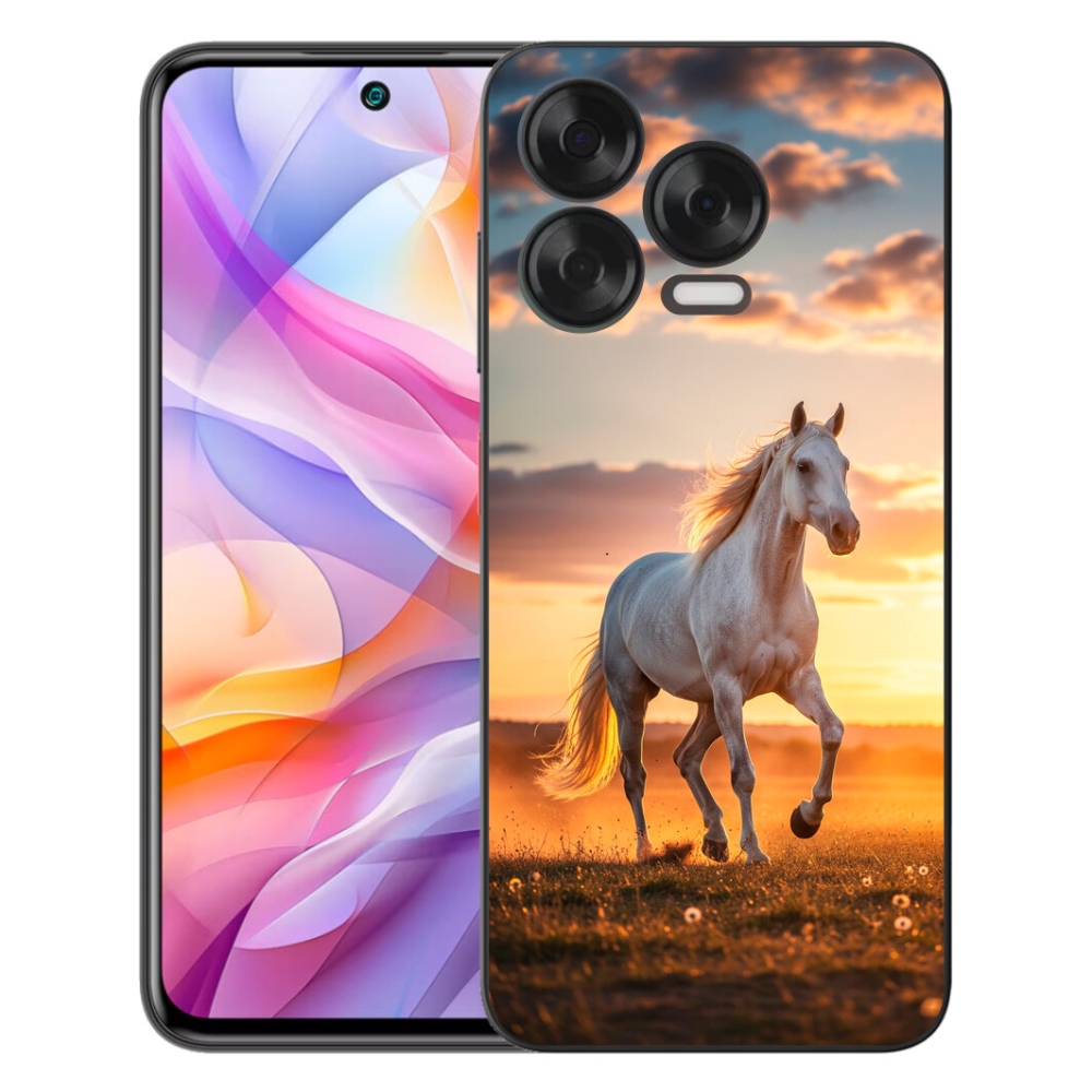 Gélový kryt mmCase na ZTE Blade V70 Vita - bežiaci biely kôň 2