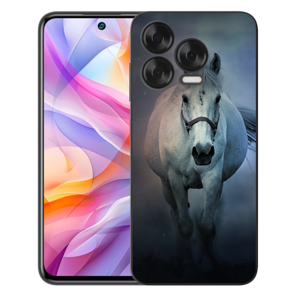 Gélový kryt mmCase na ZTE Blade V70 Vita - bežiaci biely kôň