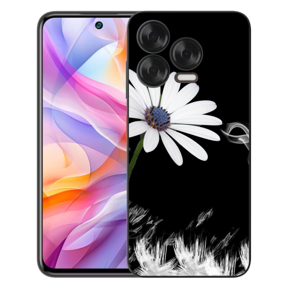 Gélový kryt mmCase na ZTE Blade V70 Vita - biela kvetina