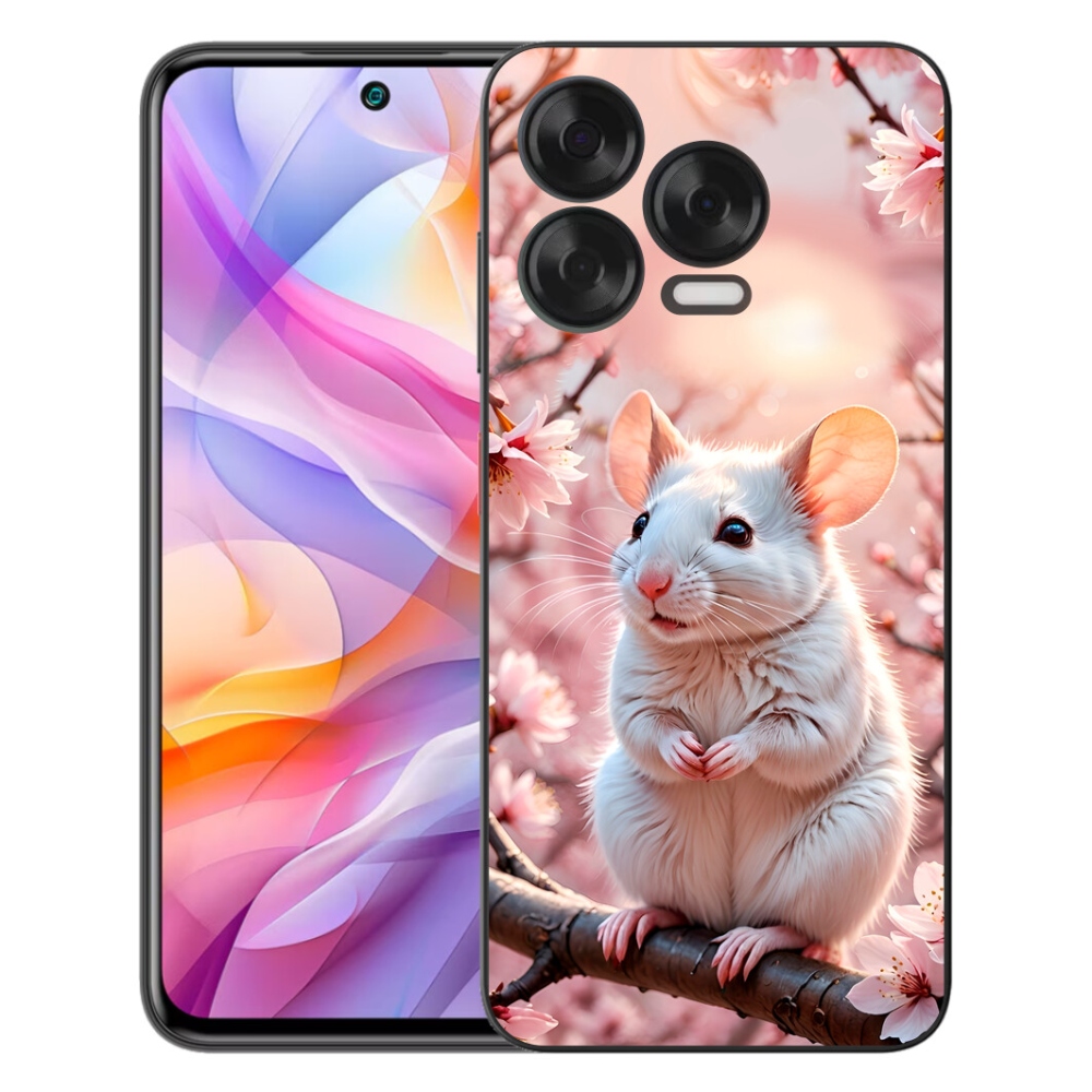 Gélový kryt mmCase na ZTE Blade V70 Vita - biela myš na vetve