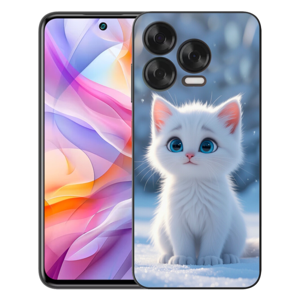Gélový kryt mmCase na ZTE Blade V70 Vita - biele mačiatko 3