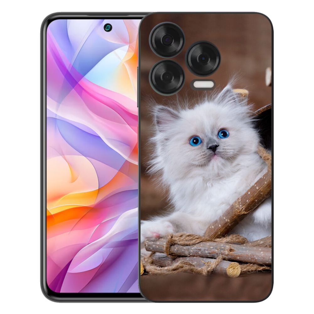 Gélový kryt mmCase na ZTE Blade V70 Vita - biele mačiatko