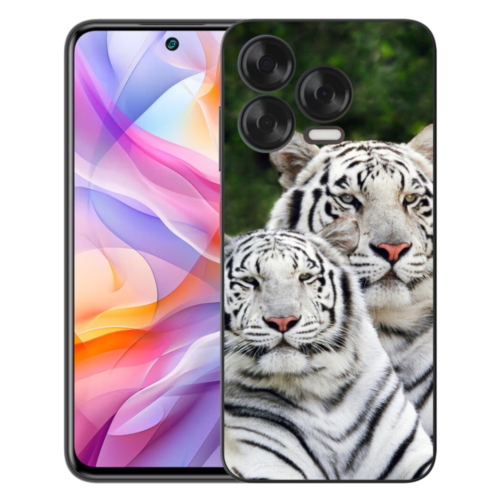 Gélový kryt mmCase na ZTE Blade V70 Vita - bieli tigre