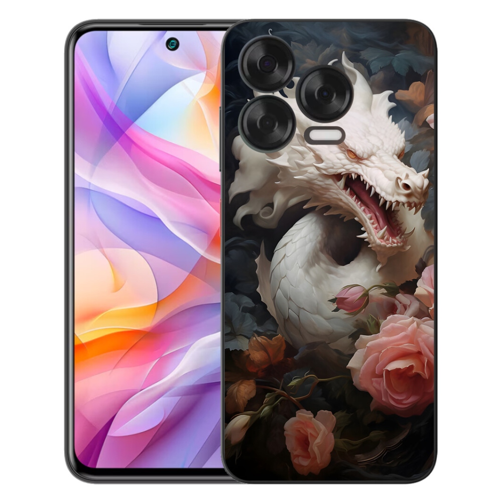 Gélový kryt mmCase na ZTE Blade V70 Vita - biely drak