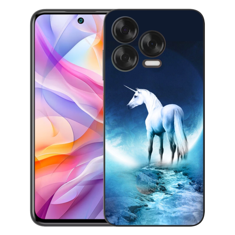 Gélový kryt mmCase na ZTE Blade V70 Vita - biely jednorožec