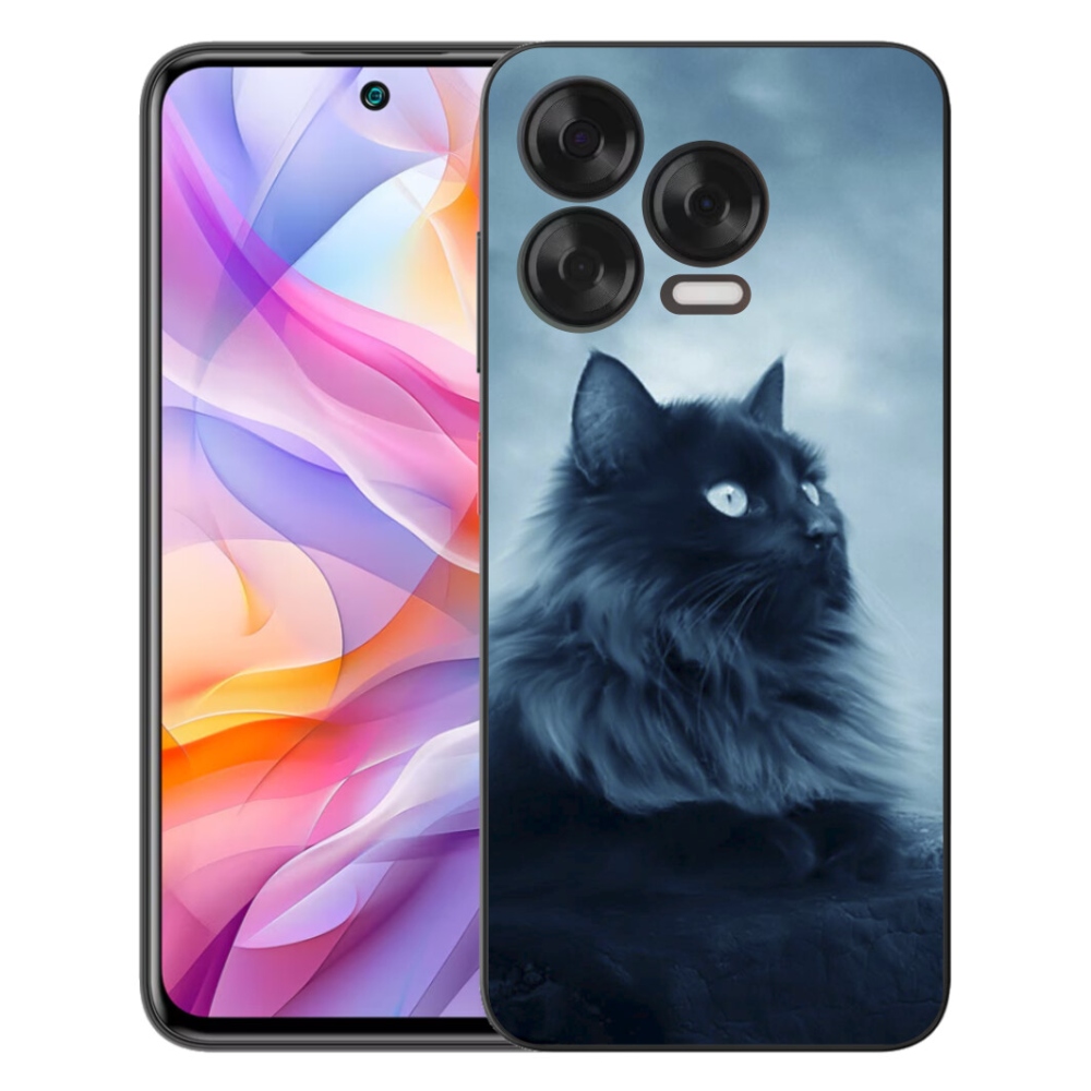 Gélový kryt mmCase na ZTE Blade V70 Vita - čierna mačka 1