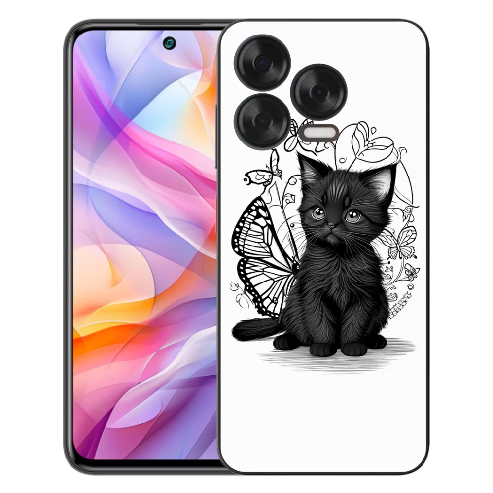 Gélový kryt mmCase na ZTE Blade V70 Vita - čierne mačiatko