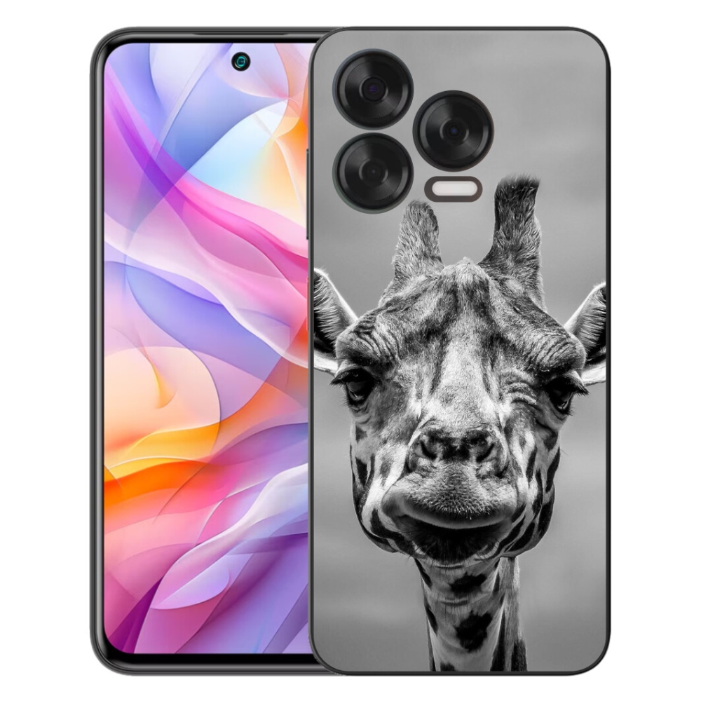 Gélový kryt mmCase na ZTE Blade V70 Vita - čiernobiela žirafa