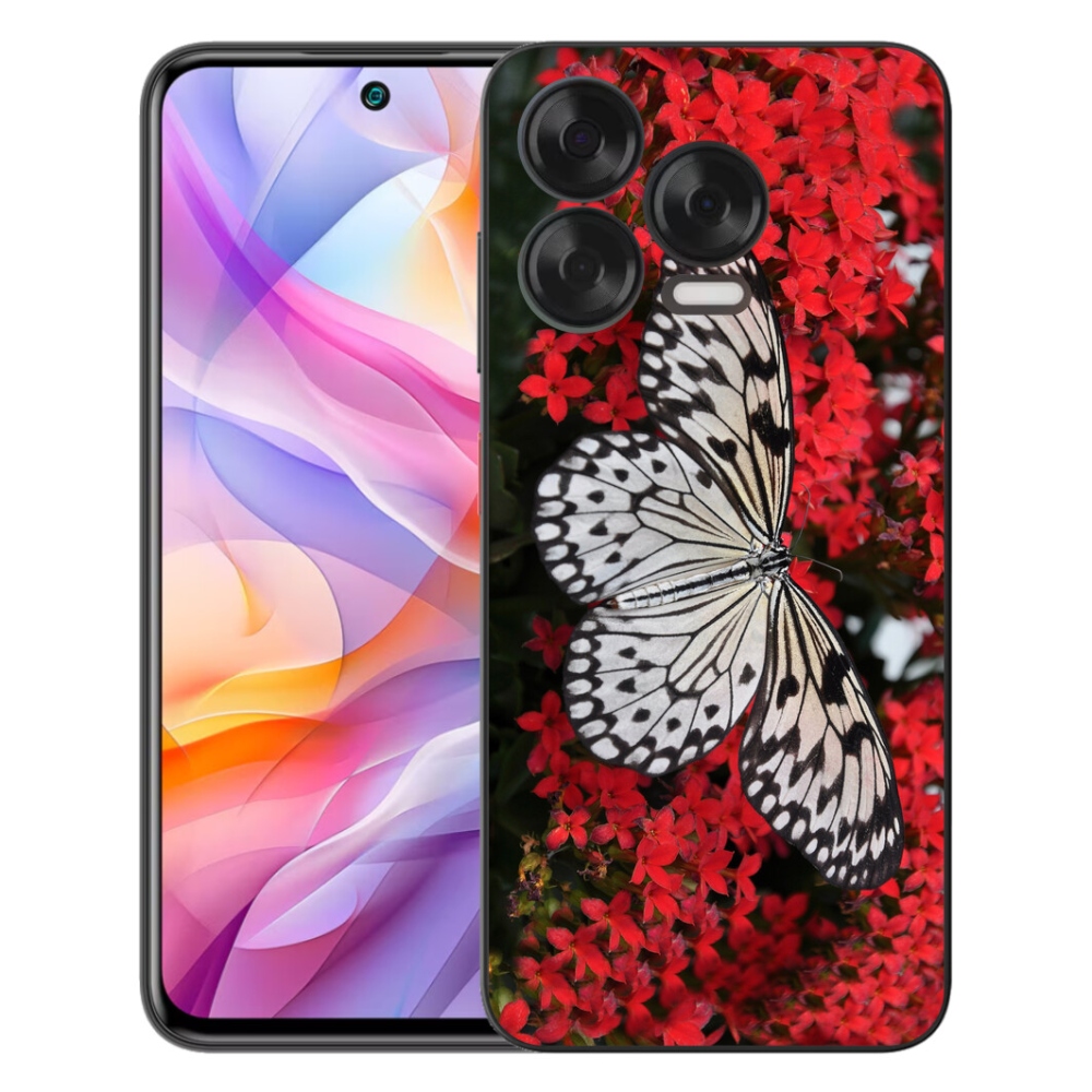 Gélový kryt mmCase na ZTE Blade V70 Vita - čiernobiely motýľ 1