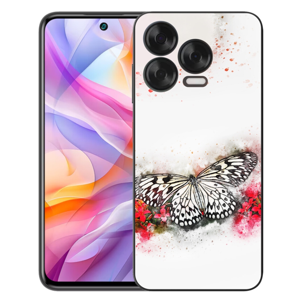 Gélový kryt mmCase na ZTE Blade V70 Vita - čiernobiely motýľ