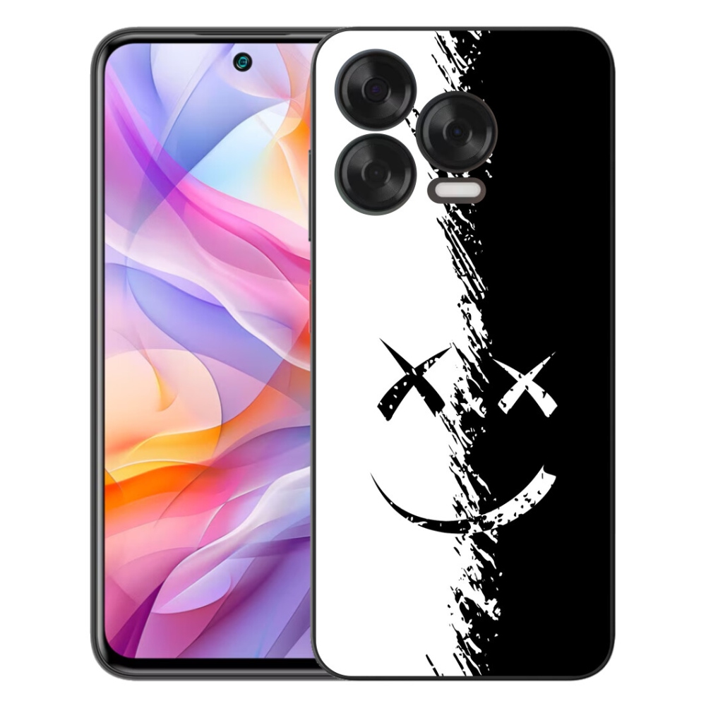 Gélový kryt mmCase na ZTE Blade V70 Vita - čiernobiely smajlík