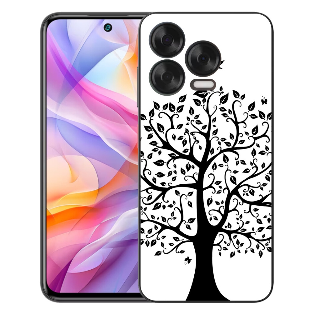 Gélový kryt mmCase na ZTE Blade V70 Vita - čiernobiely strom