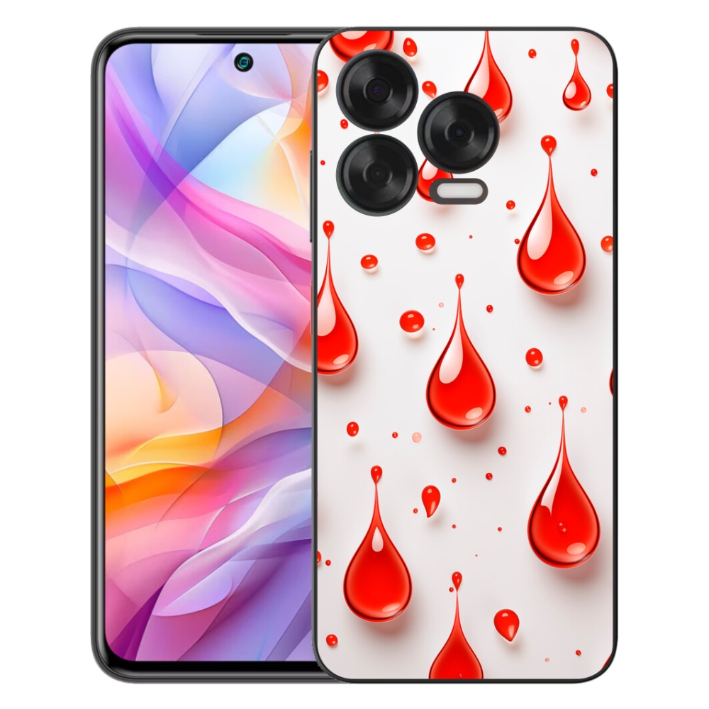 Gélový kryt mmCase na ZTE Blade V70 Vita - červené kvapky