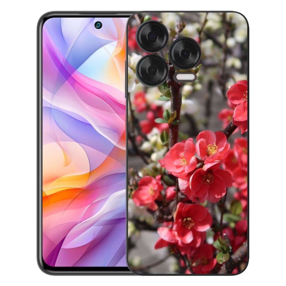 Gélový kryt mmCase na ZTE Blade V70 Vita - červené kvety