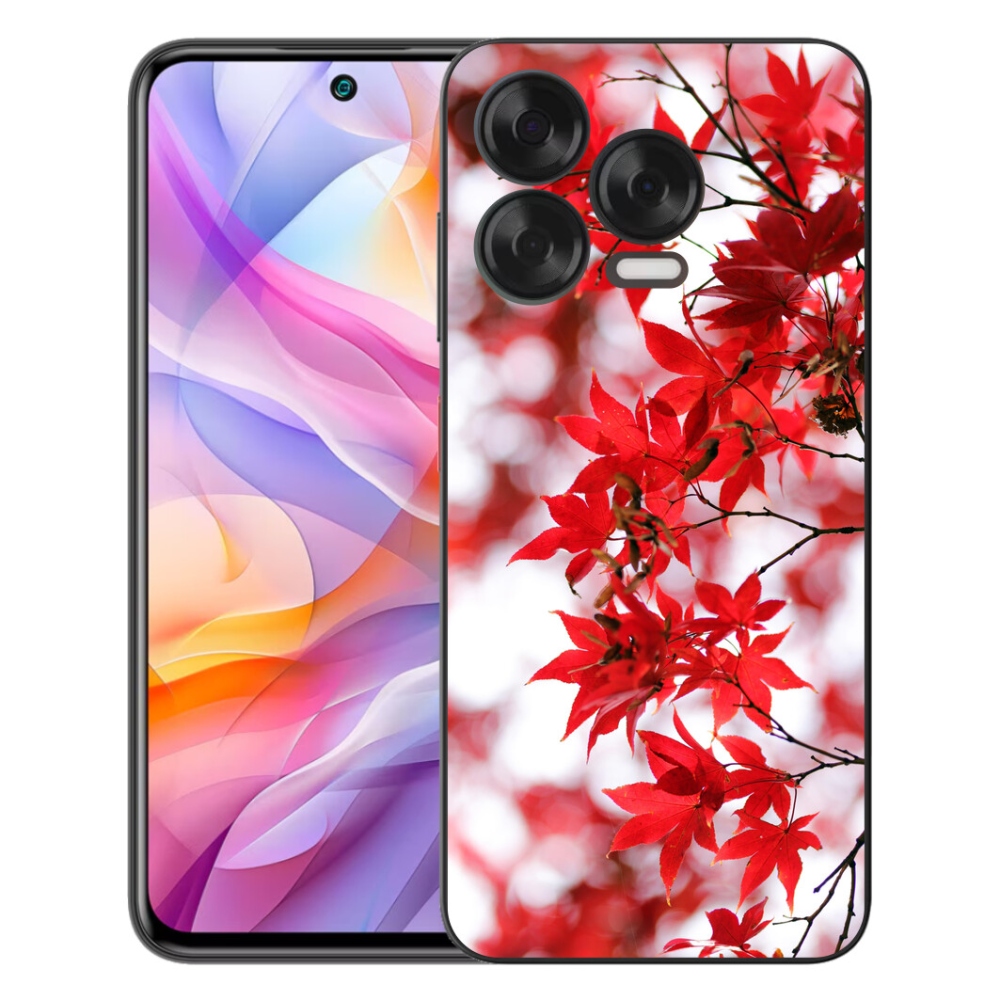 Gélový kryt mmCase na ZTE Blade V70 Vita - červené listy