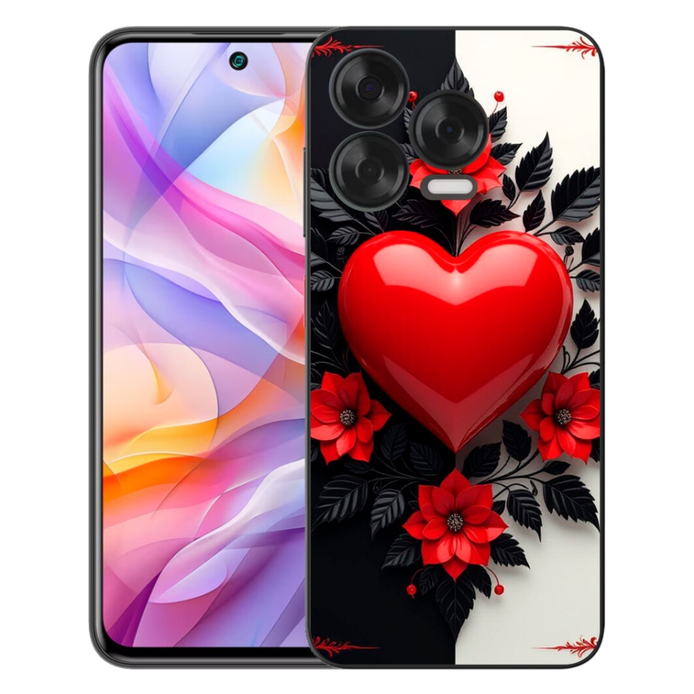 Gélový kryt mmCase na ZTE Blade V70 Vita - červené srdce