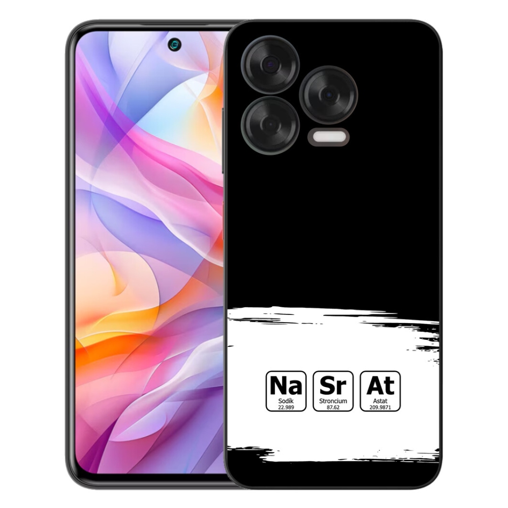 Gélový kryt mmCase na ZTE Blade V70 Vita - chemické prvky bieločierne pozadie