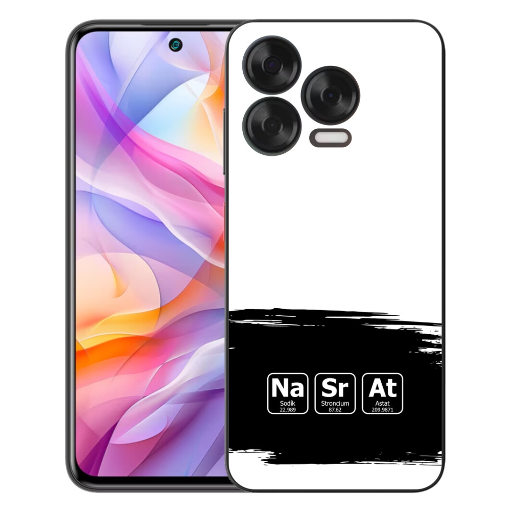 Gélový kryt mmCase na ZTE Blade V70 Vita - chemické prvky čiernobiele pozadie
