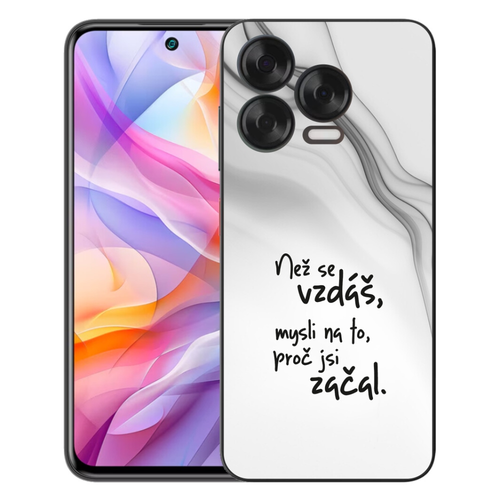 Gélový kryt mmCase na ZTE Blade V70 Vita - citát 2 biele pozadie